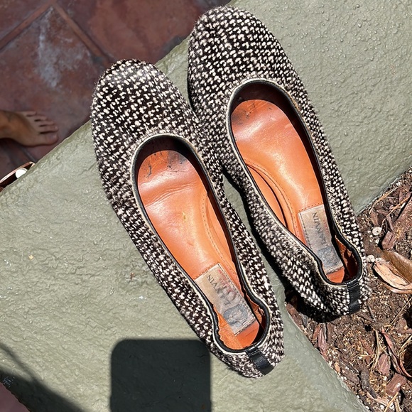 Lanvin ballet flats size 38 black and white pattern - Picture 2 of 6